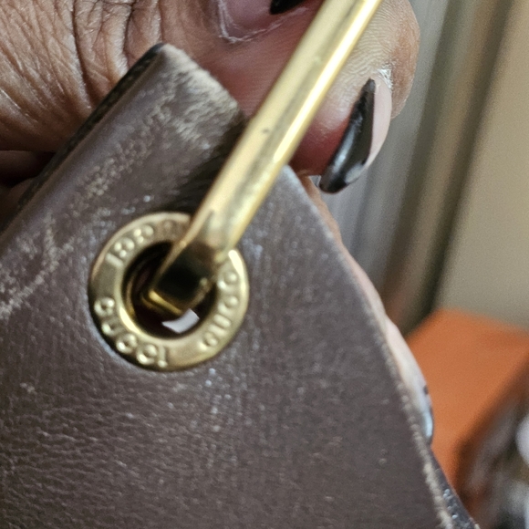 😃😄GUCCI VINTAGE LEATHER BAMBOO HOBO WITH POUCH💘💯 - Picture 6 of 7